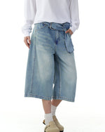 Retro washed all-match shorts