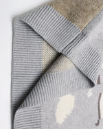 레트로 컬러 블록 폴라베어 스웨터