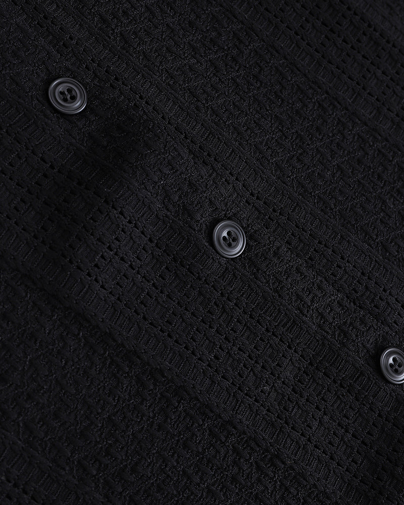 休閑情侶長袖襯衫