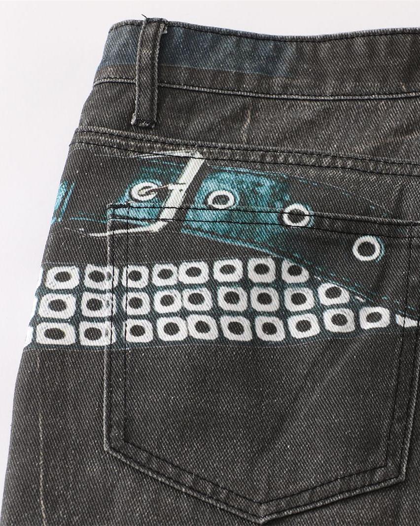 Designer straight jeans