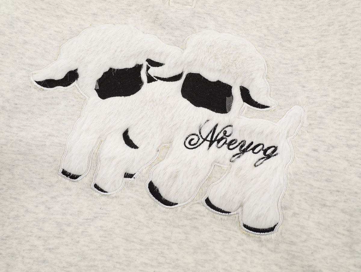 Retro fake two piece sweatshirt