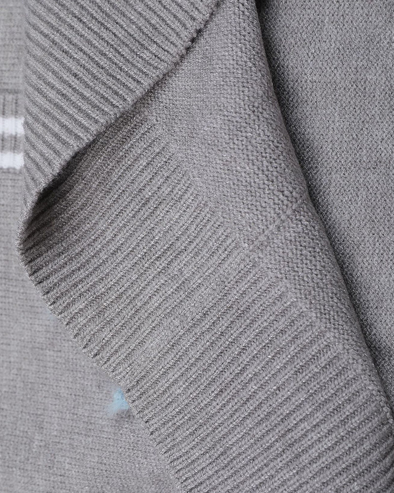 Fake two-piece striped sweater