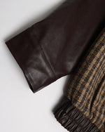 Retro color-blocked lapel coat