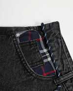 Retro patchwork denim trousers