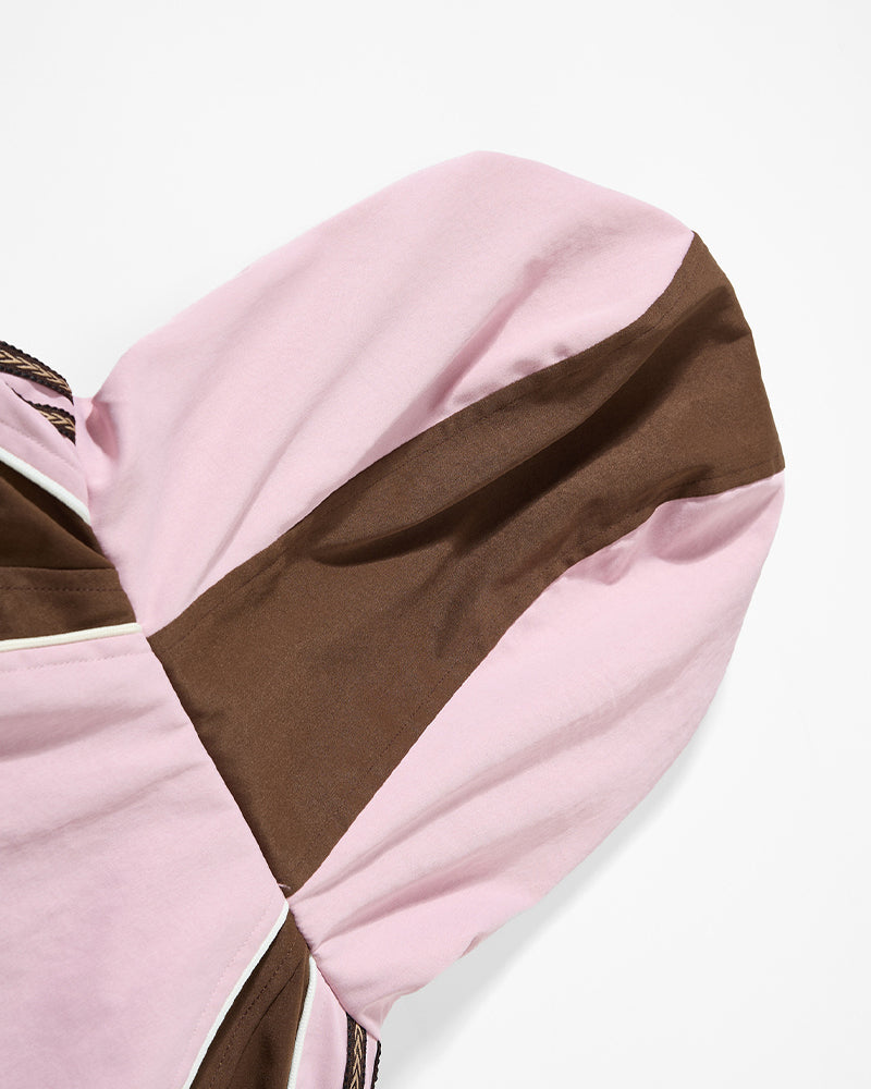 Retro patchwork couple jackets