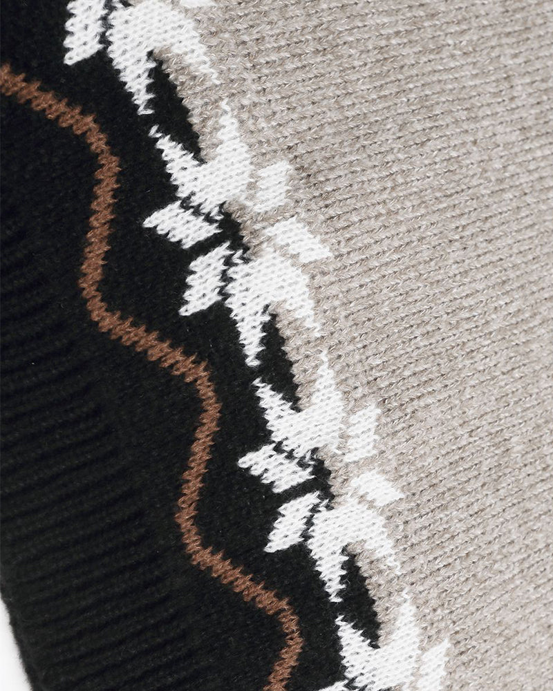 小狗刺綉撞色毛衣