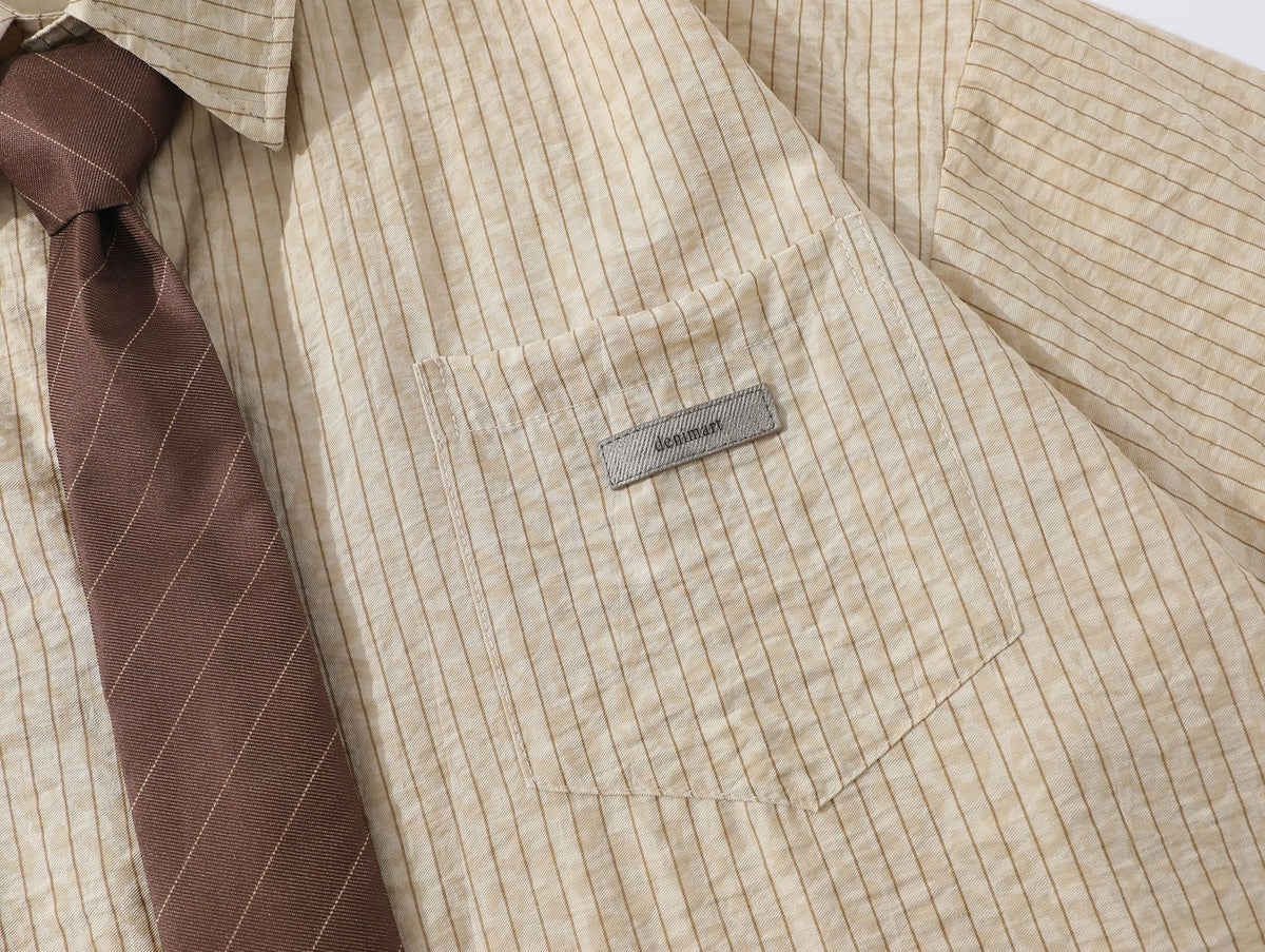 Retro versatile short-sleeved shirt