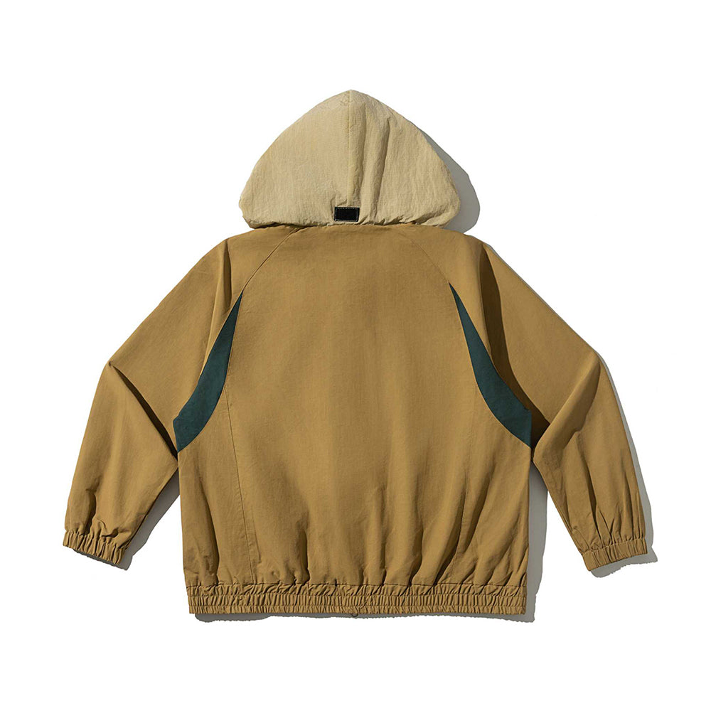 Color-blocked short jacket