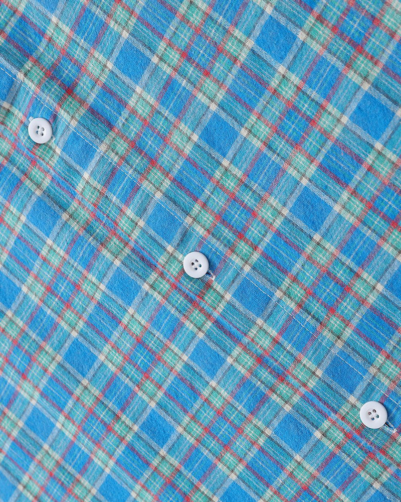 embroidered paneled long-sleeved shirt