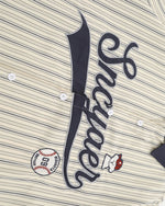 레트로 세로줄무늬 반팔셔츠