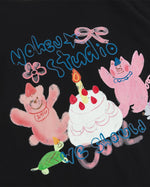 귀여운 컬러블록 프린트 반팔