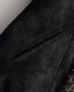 Retro-style short coat with fur collar