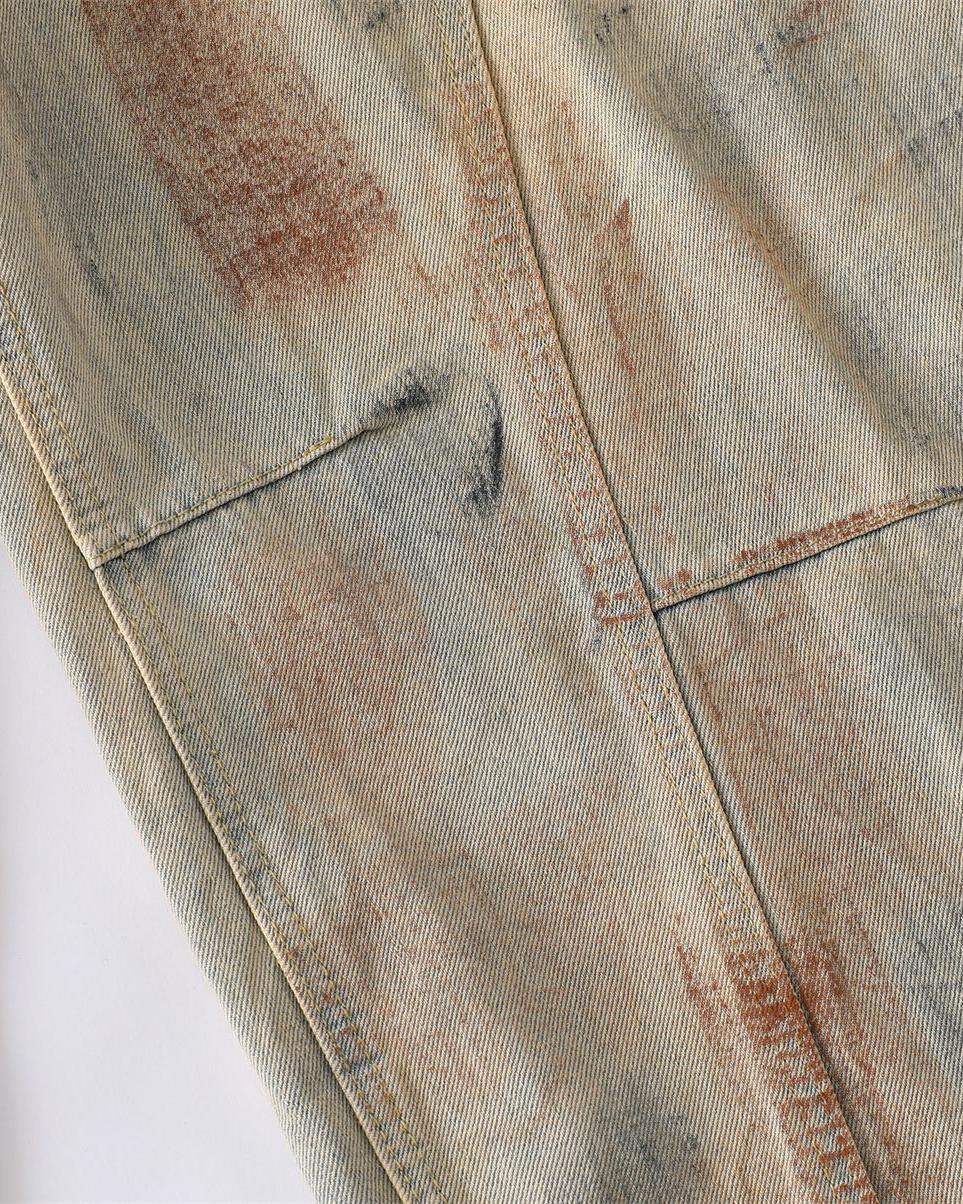 水洗做舊牛仔褲