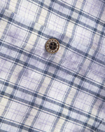 休閑格子短袖襯衫