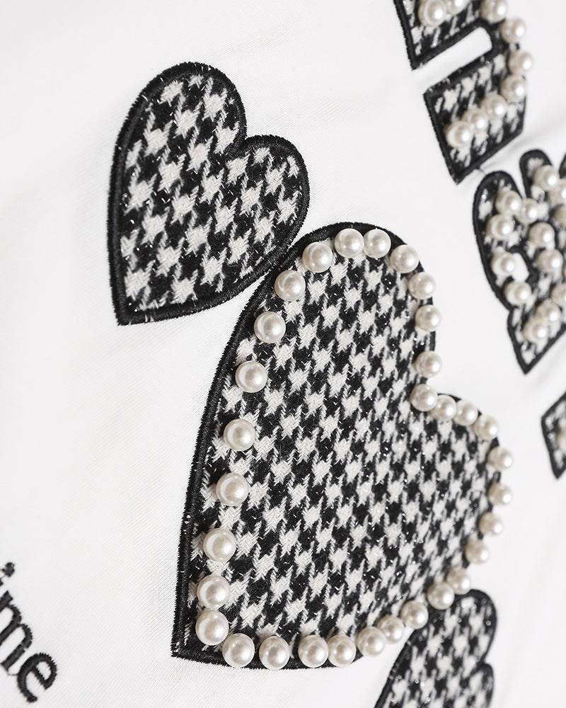 Spliced fake two-piece long sleeves