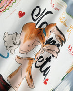 만화 토끼 반팔