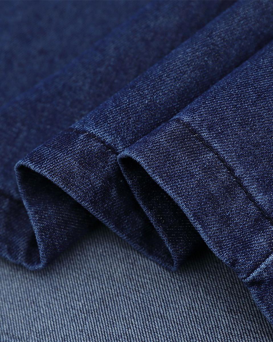 콘트라스트 패치 데님 반팔