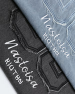 워시드 데님 반팔