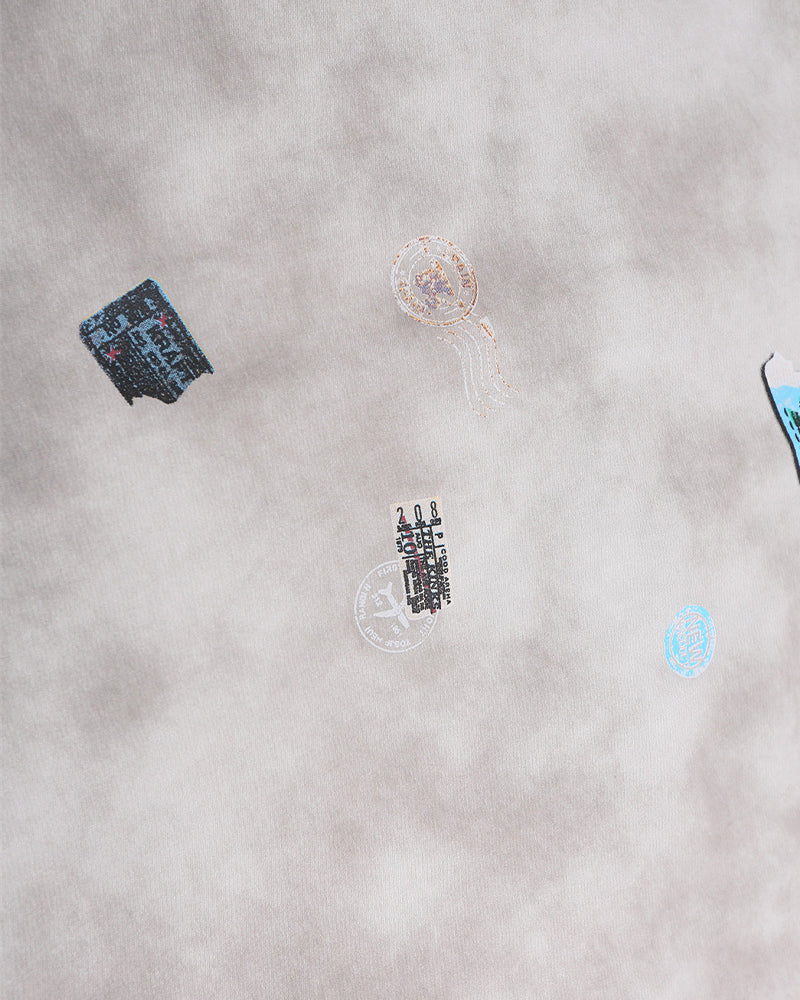 레트로 라벨 캐주얼 반팔