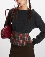 짧은 패치워크 스웨터 (여성용)