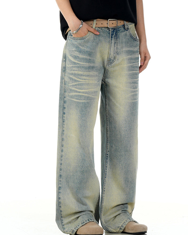 Distressed casual trousers