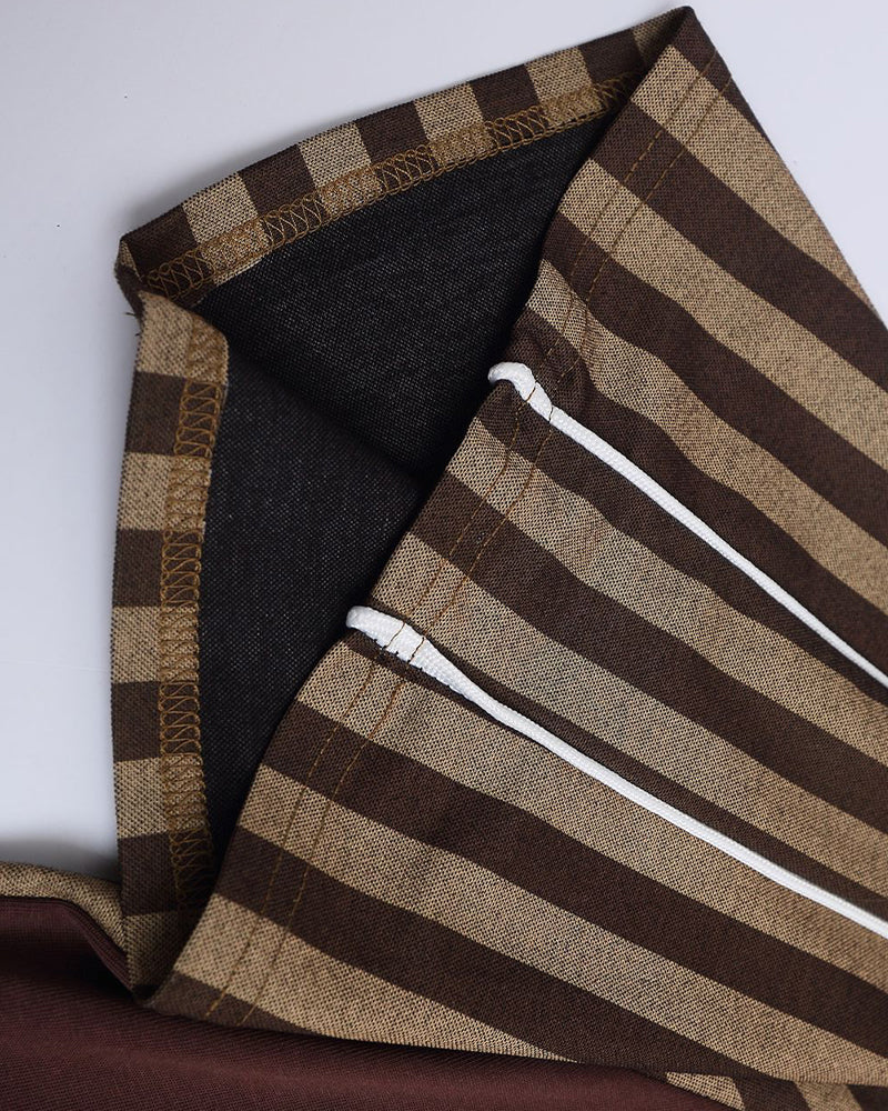 Striped casual short sleeves