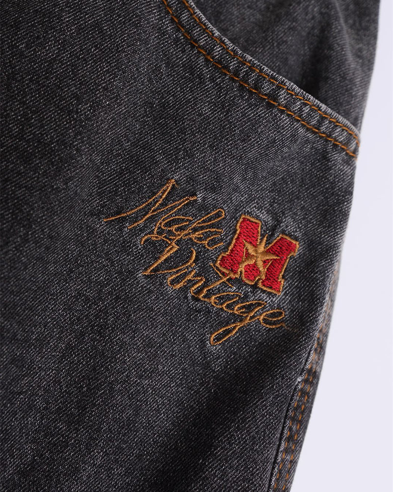 빈티지 워시드 카프리 팬츠