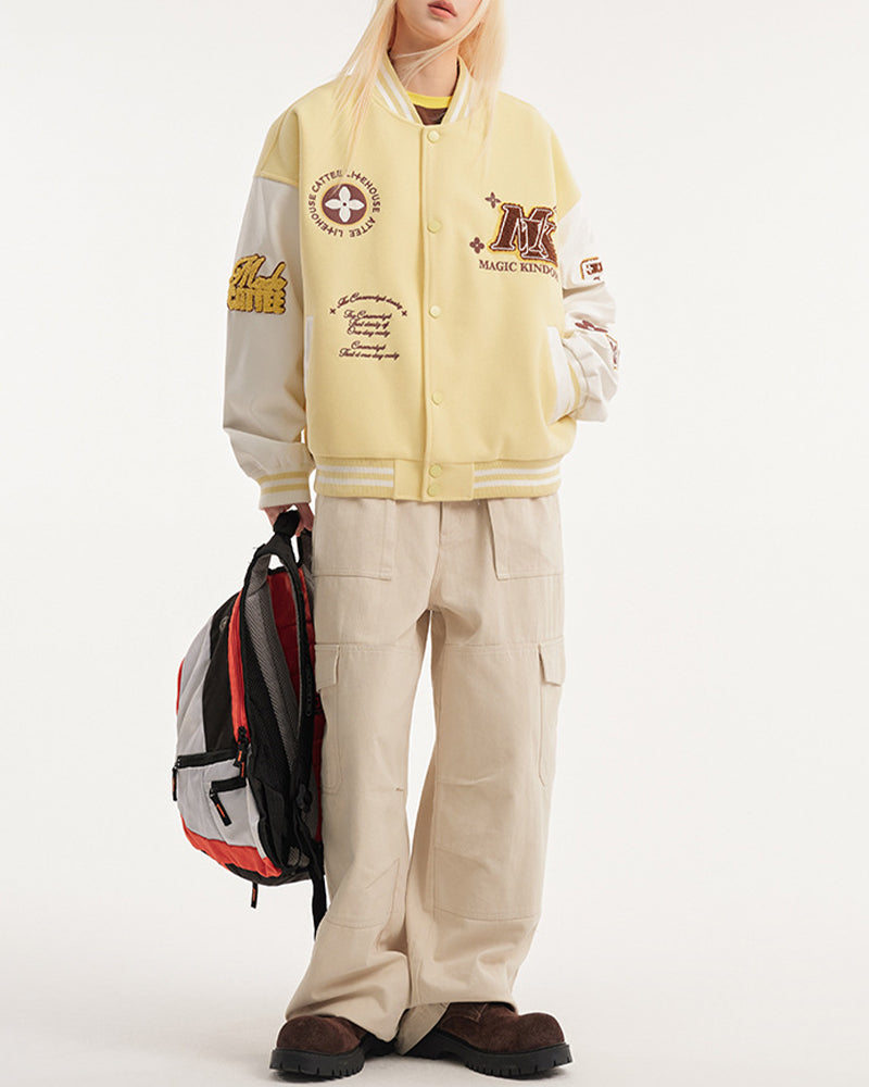 embroidered baseball jacket