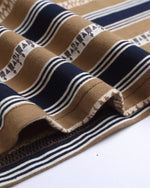 스트라이프 라펠 반소매