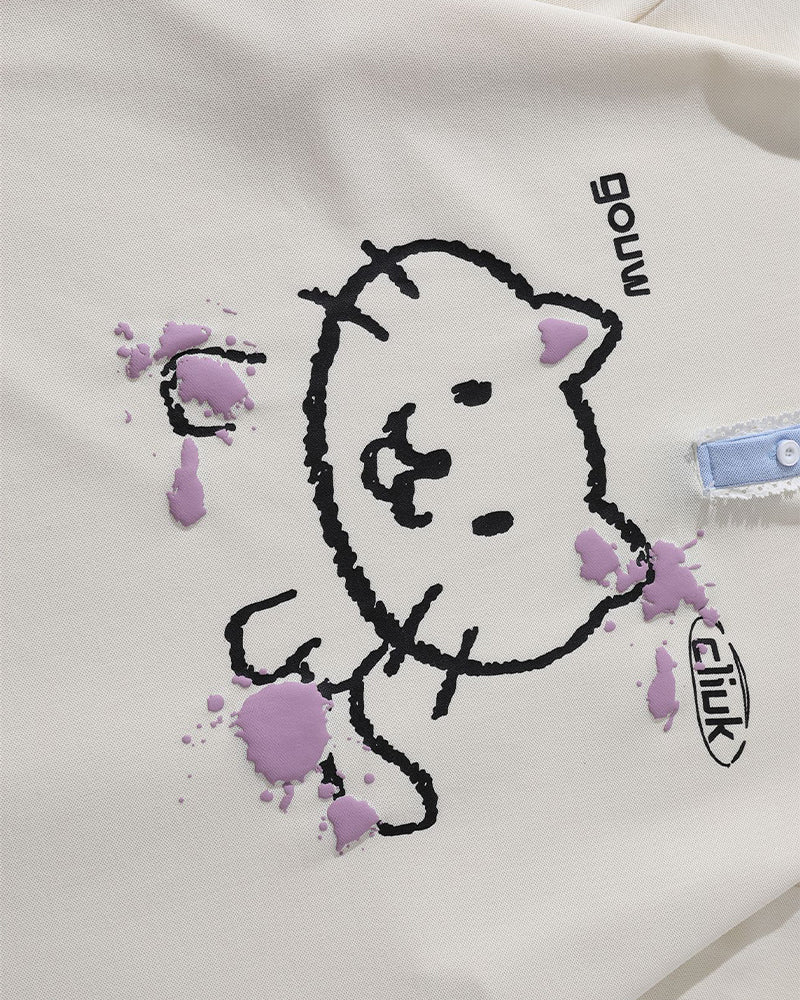 대비되는 컬러의 귀여운 반팔