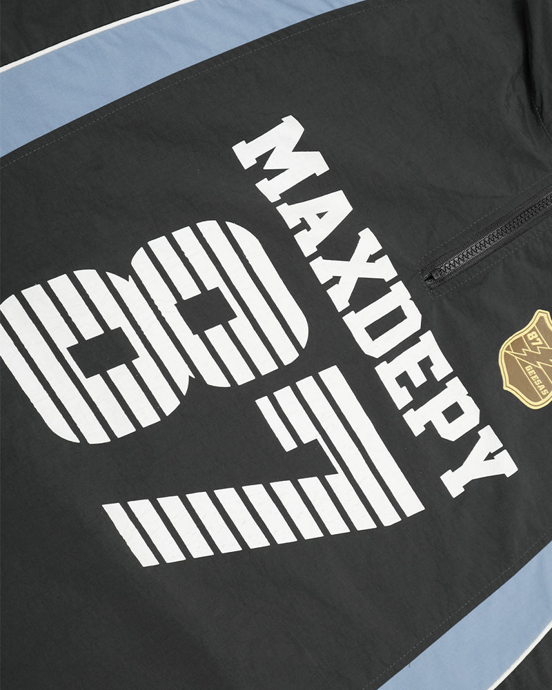 레트로 레터 후드 반팔