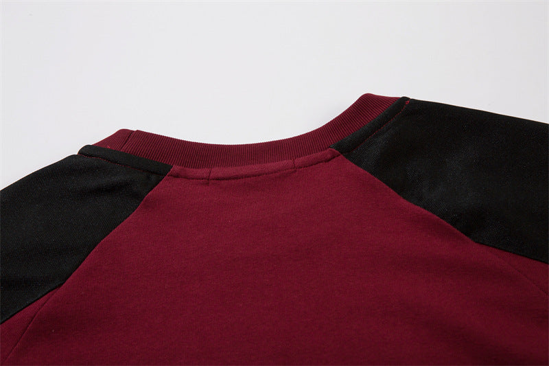 Contrast letter print crew neck sweatshirt