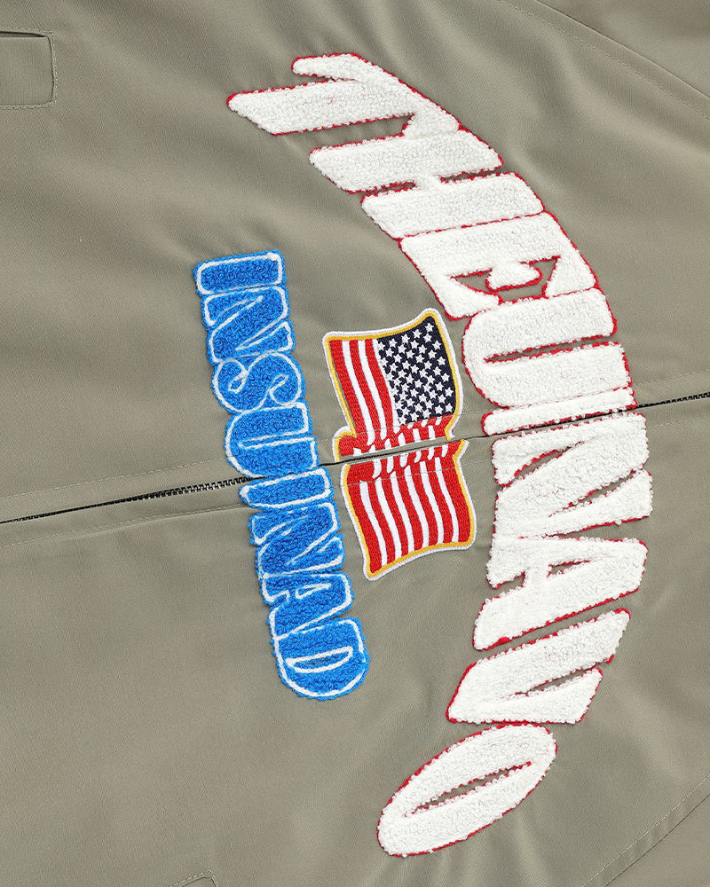 embroidered hooded jacket