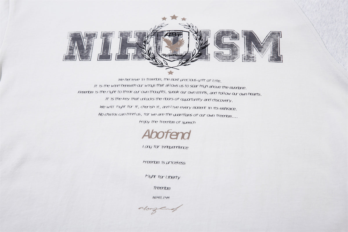 Contrast color stitching couple short sleeves