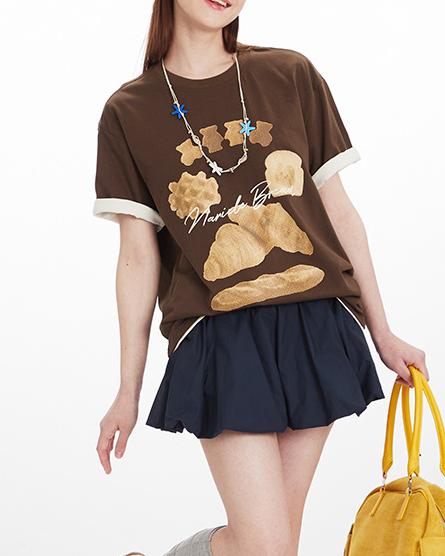 귀여운 프린트 커플 반팔