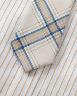 Simple vertical striped short-sleeved shirt