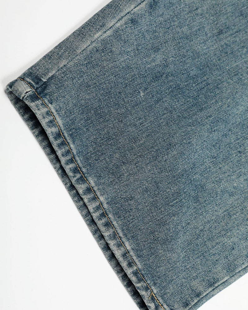 復古個性牛仔長褲