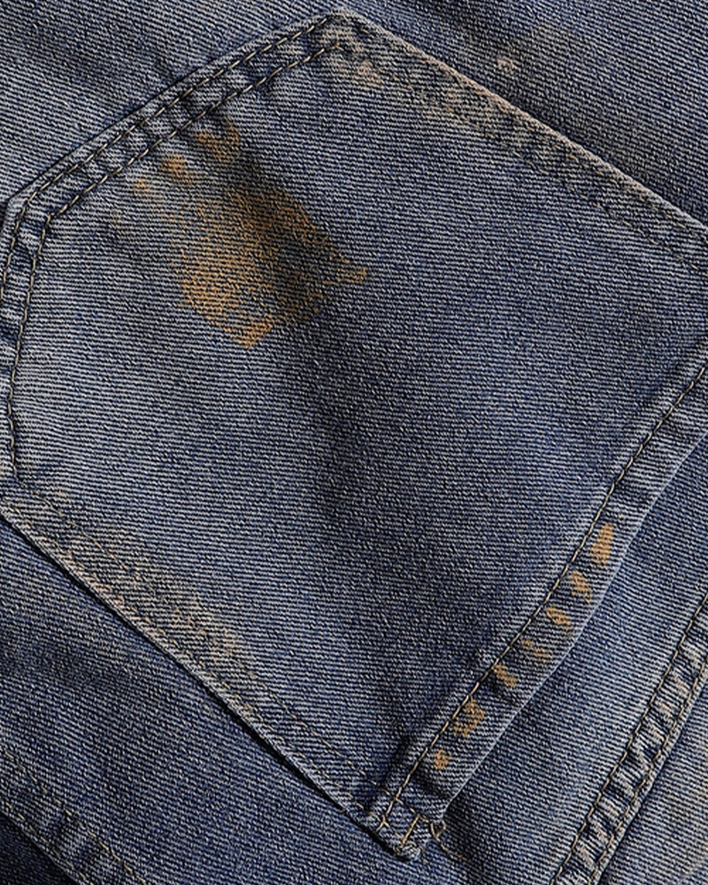 設計感彎刀牛仔褲