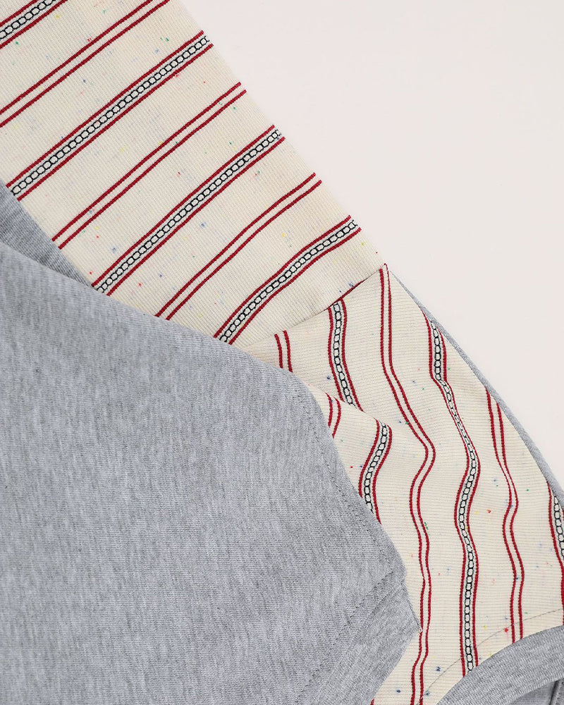 Striped short sleeves