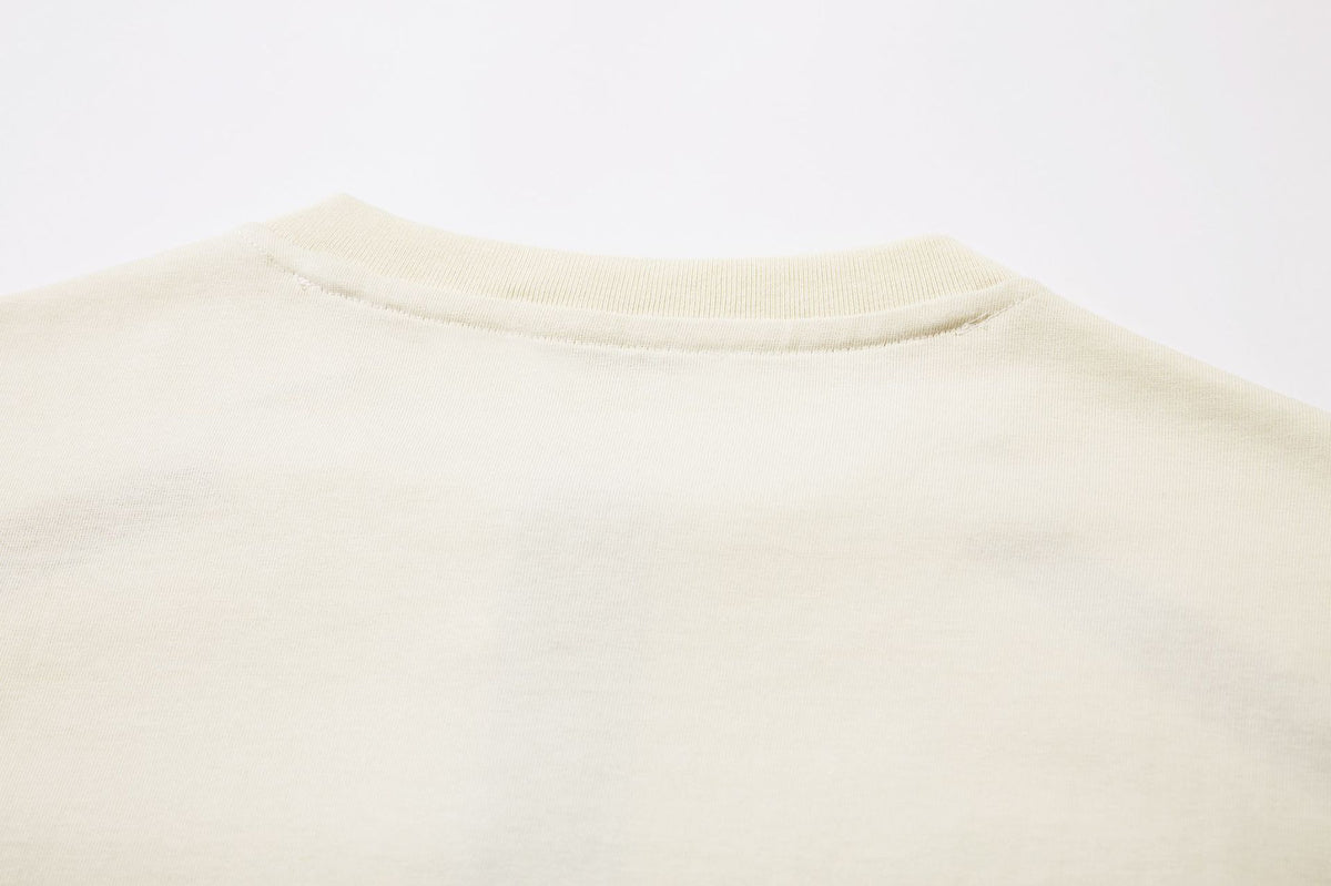 Contrast color stitching loose short sleeves