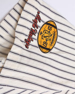 Lettering striped short-sleeved shirt