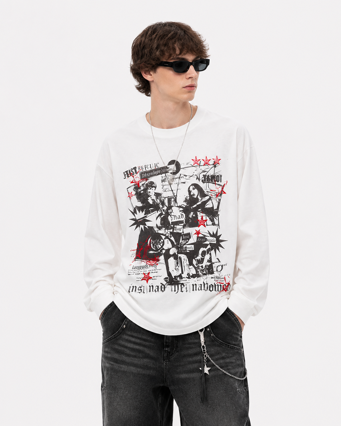 Retro casual versatile long-sleeved shirt