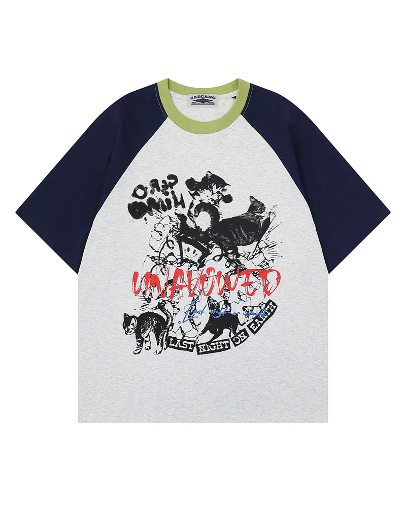 Casual Colorblock Short-Sleeved Shirt