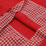 復古短款拼接開衫毛衣