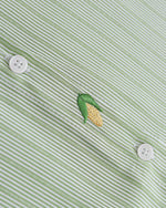 embroidered striped short-sleeved shirt