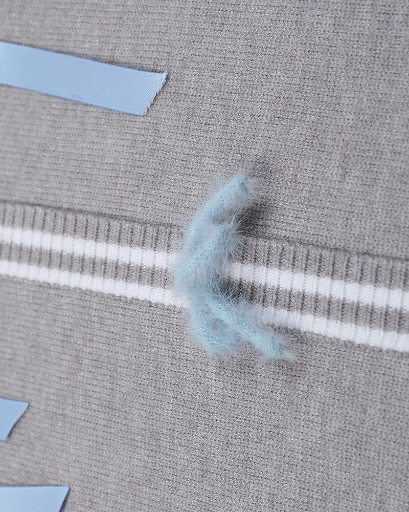 Fake two-piece striped sweater