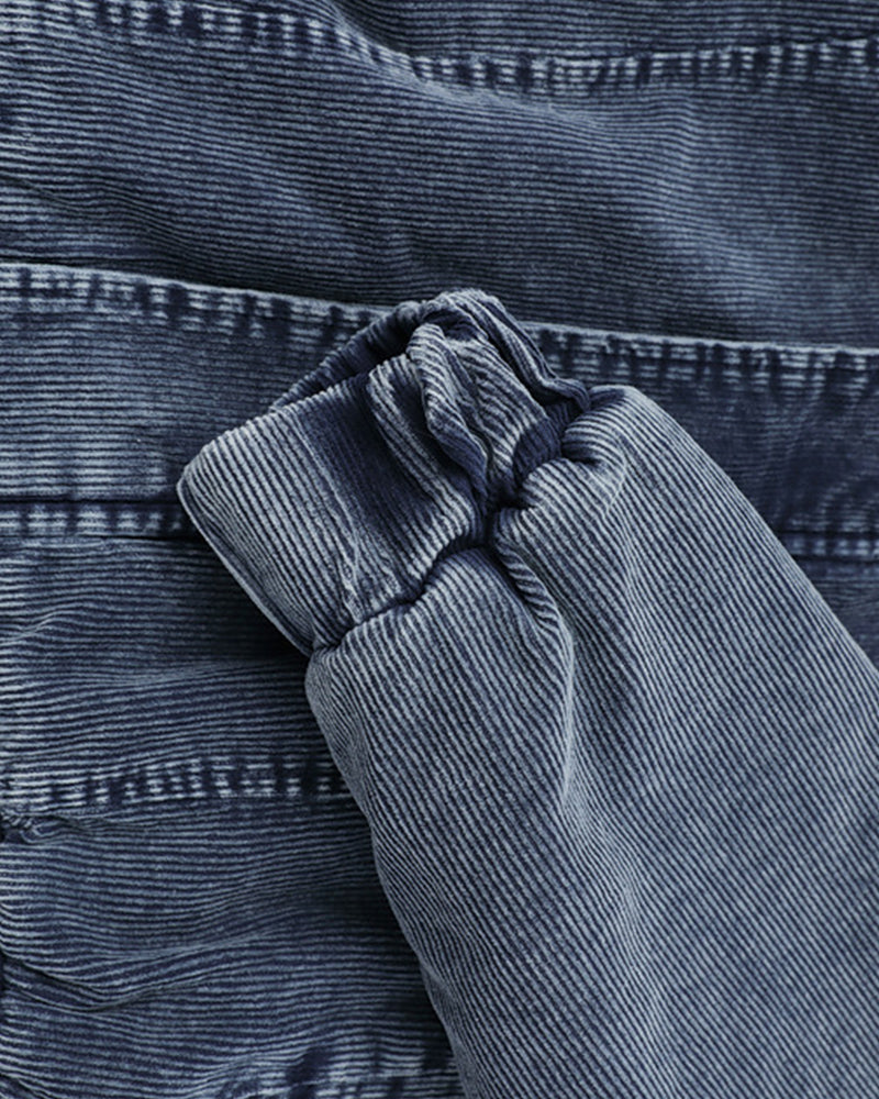 Washed distressed warm coat