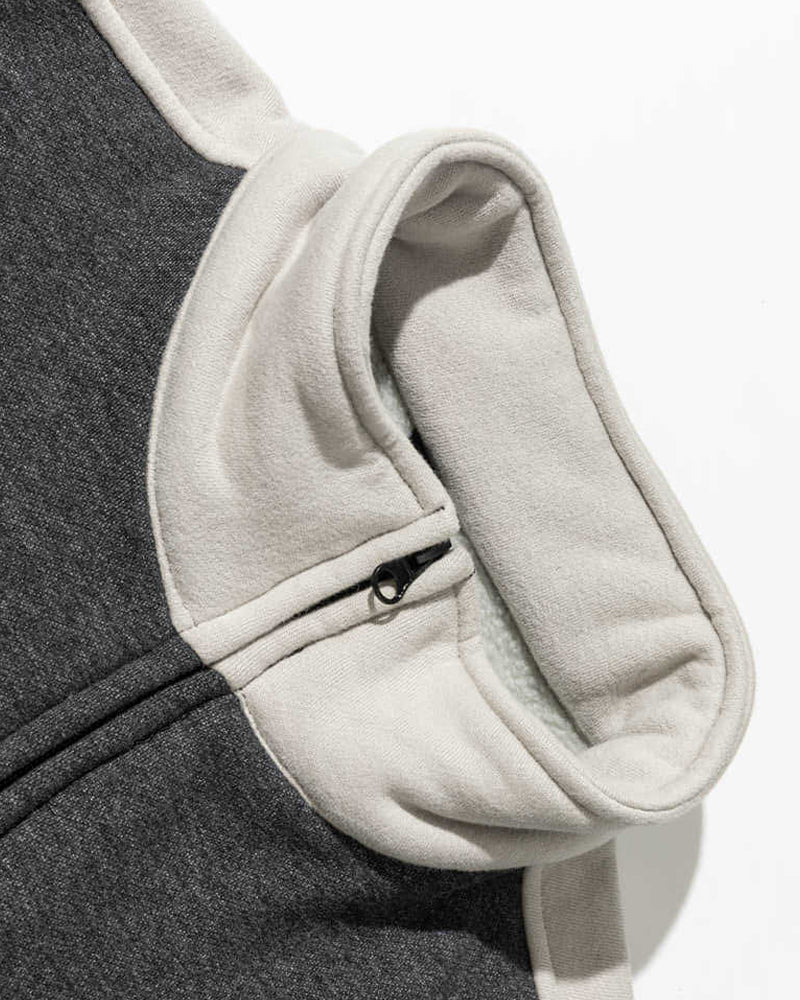 Color-blocked pullover sweatshirt