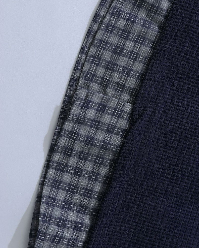 Retro fake two-piece long sleeves