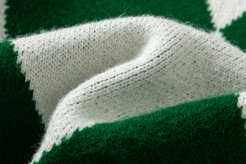 菱格聖誕刺綉毛衣